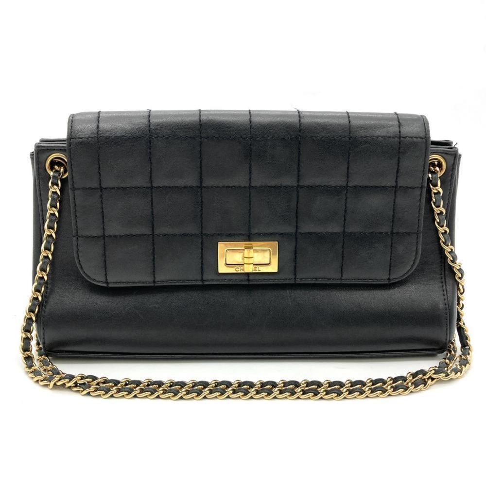CHANEL Chocobar Shoulder Bag Lambskin Black - Picture 3 of 10